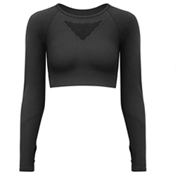 Long Sleeve Cut-out Crop Top