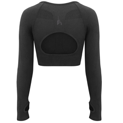Long Sleeve Cut-out Crop Top