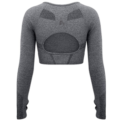 Long Sleeve Cut-out Crop Top