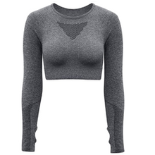 Load image into Gallery viewer, Long Sleeve Cut-out Crop Top