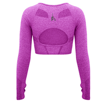 Load image into Gallery viewer, Long Sleeve Cut-out Crop Top