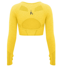 Load image into Gallery viewer, Long Sleeve Cut-out Crop Top