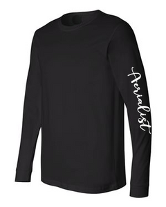 Black Aerialist Long Sleeve Pullover - Unisex