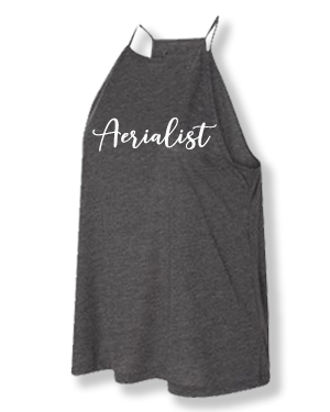 Heather grey aerialist high neck tank