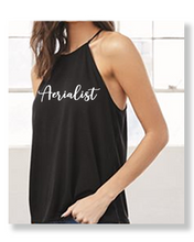 Load image into Gallery viewer, Black aerialist high neck tank