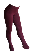 Load image into Gallery viewer, Maroon aerial leggings