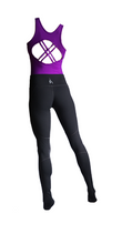 Load image into Gallery viewer, Purple &amp; Black Aerial Practice Jumpsuit