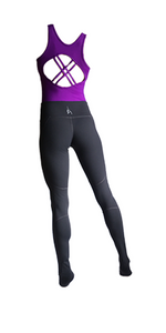 Purple & Grey Aerial Practice Jumpsuit