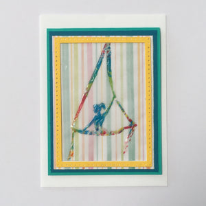 Rainbow Aerial Silks Pose