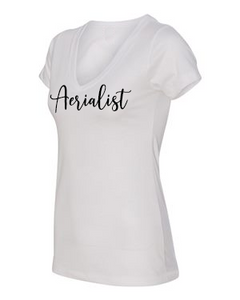 Aerialist V-neck t-shirt in white
